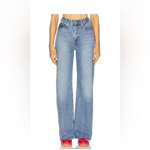 Levi's Ribcage Wide Leg Jeans in Light Blue